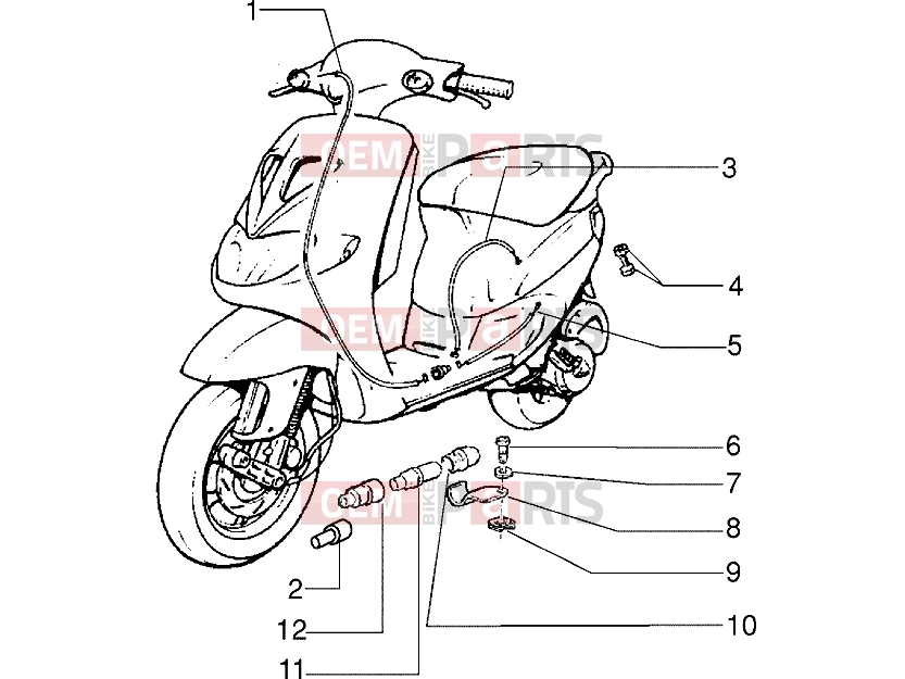PIAGGIO bowdenek » bowdenek