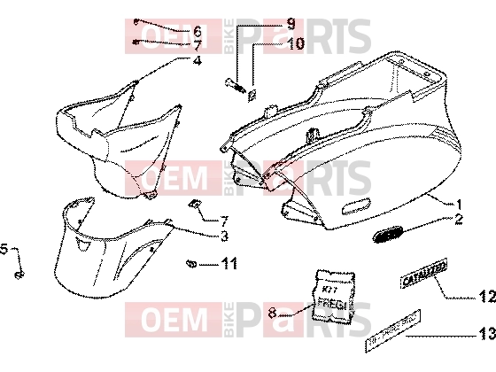 PIAGGIO Chassis » Side covers