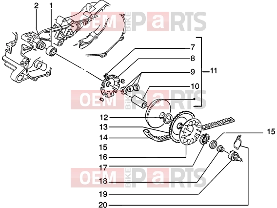 PIAGGIO Engine » Driving pulley