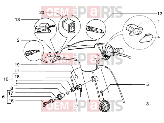PIAGGIO Electrical system » Switch-Horn-Lock