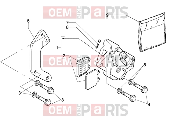 PIAGGIO bowdenek » calipers