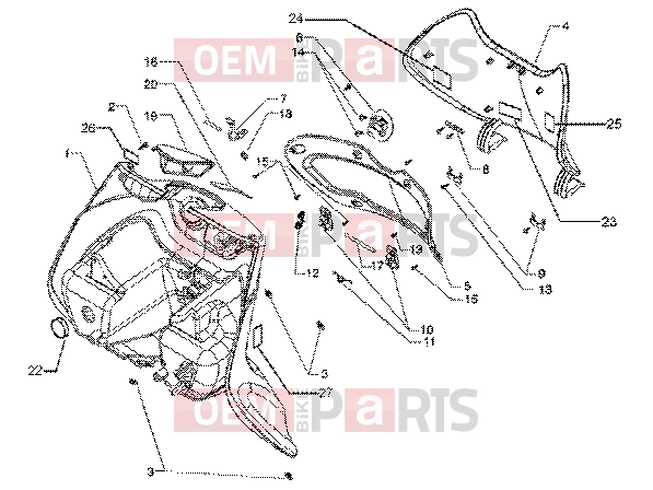PIAGGIO Chassis » Front glove compartment