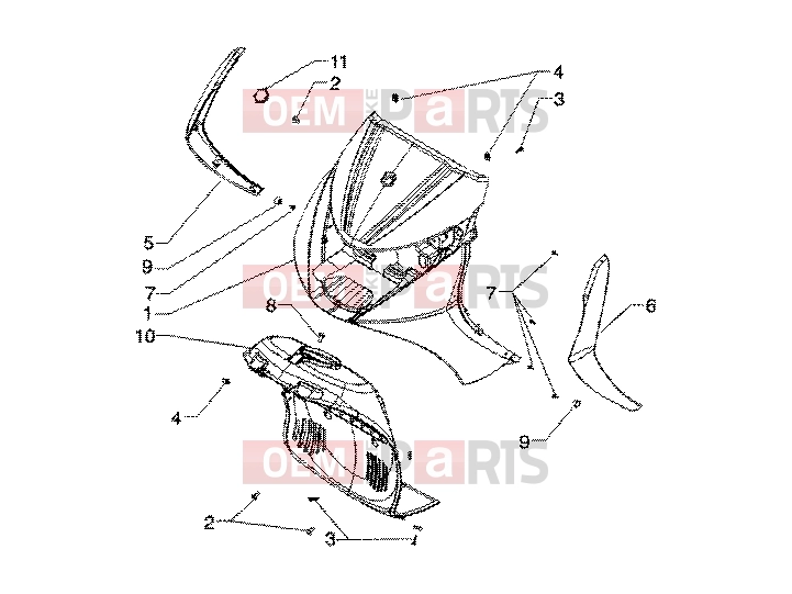 PIAGGIO Chassis » Shield-wheel compartment