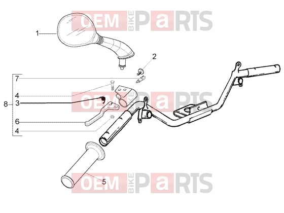 PIAGGIO Handlebars » Handlebars component parts