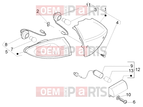 PIAGGIO Electrical system » Rear lights