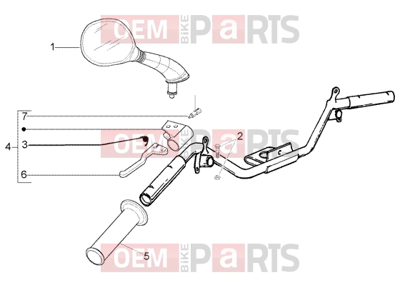 PIAGGIO Handlebars » Handlebars component parts
