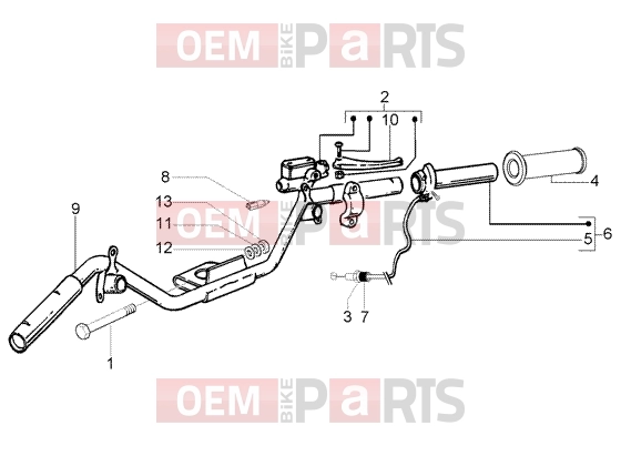 PIAGGIO Handlebars » Handlebars component parts