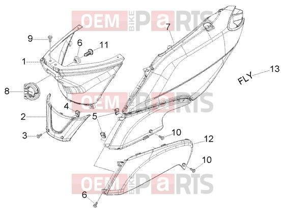 PIAGGIO Chassis » Side panels