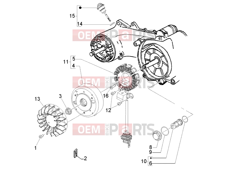 PIAGGIO Engine » Flywheel magneto