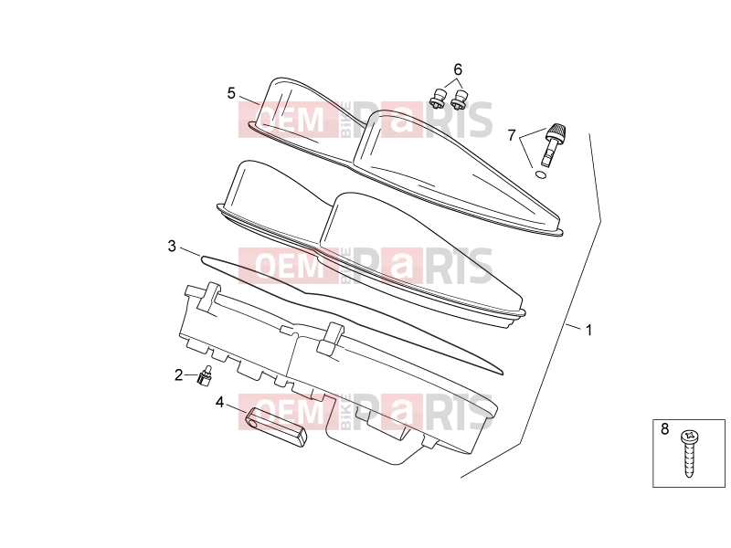 APRILIA Atlantic 125 E3 FRAME » Dashboard
