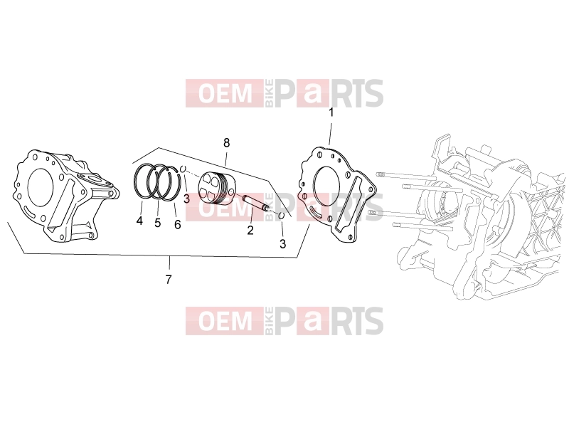 APRILIA Atlantic 125 E3 ENGINE » Cylinder