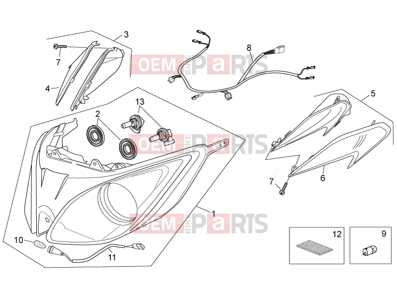 APRILIA Atlantic 125 E3 FRAME » Headlight