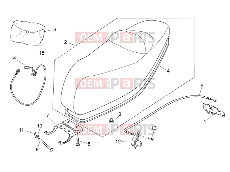 APRILIA Atlantic 125 E3 FRAME » Saddle