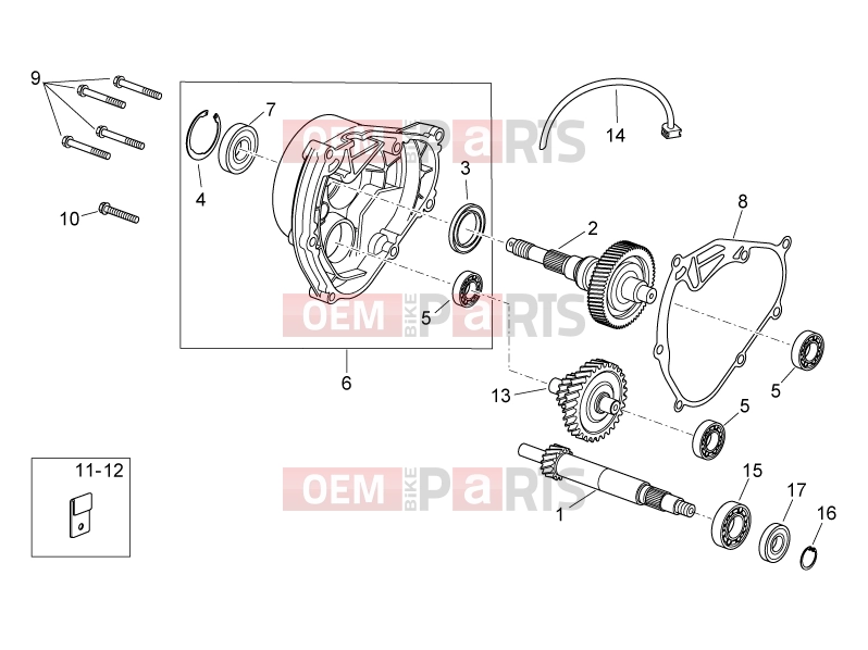 APRILIA Atlantic 125 E3 ENGINE » Transmission