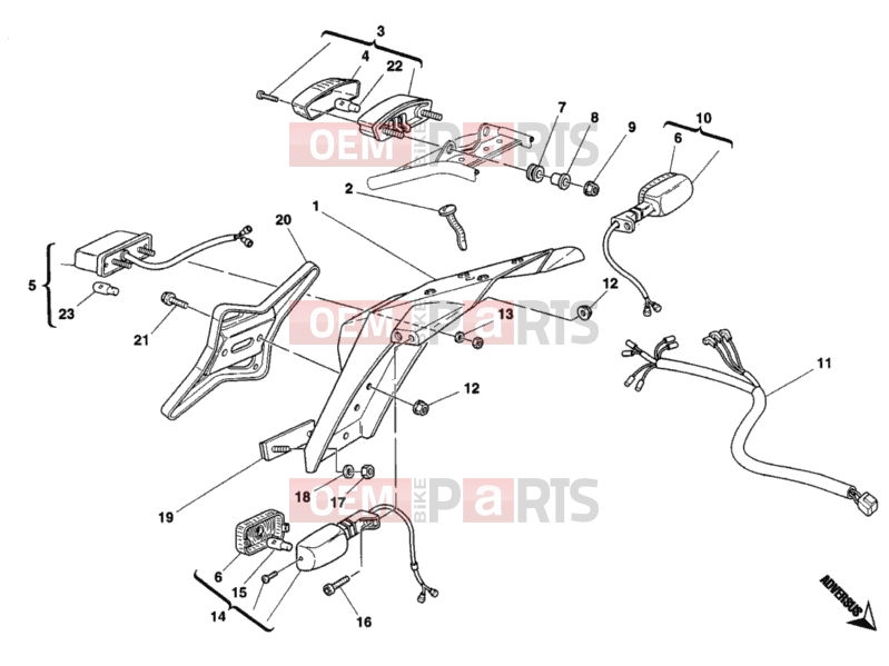 DUCATI 2008 Monster 400 TAILLIGHT » LIGHTING SYSTEM