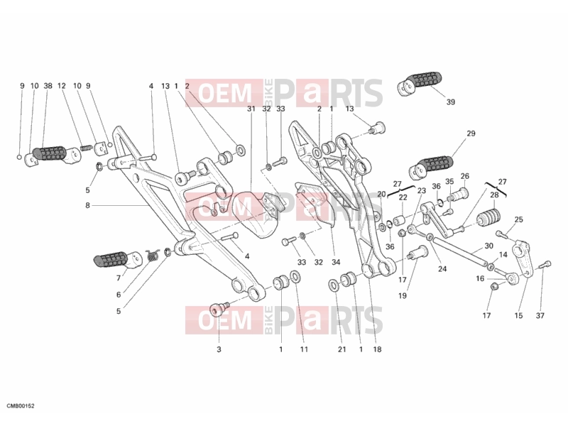 DUCATI 2008 Monster 695 FOOTREST » FRAME