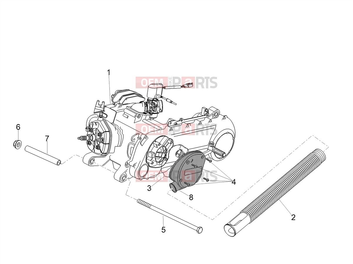 APRILIA SR 50 R Engine » Engine-Completing part-Lever