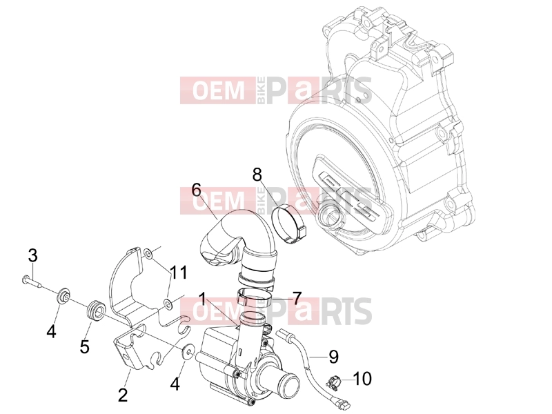 APRILIA SR MAX 125 Engine » Cooler pump
