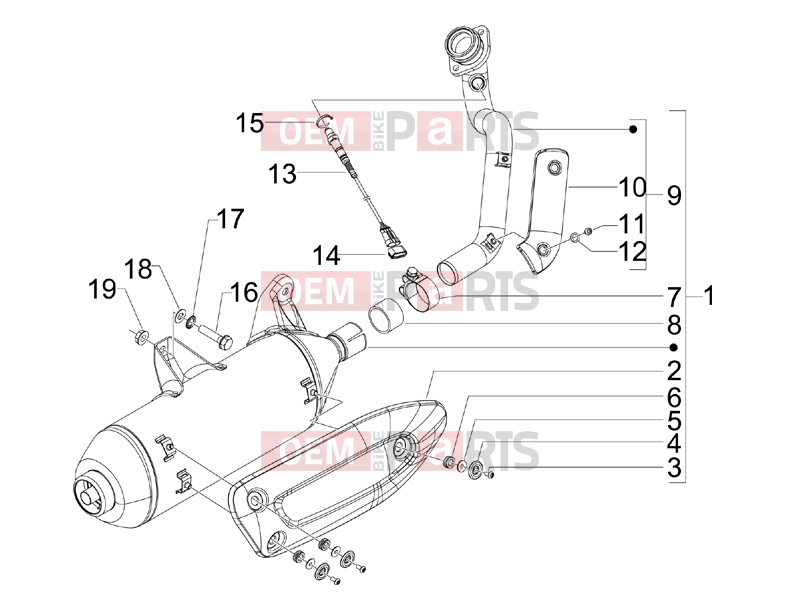 APRILIA SR MAX 125 Engine » Silencer