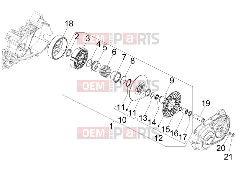 APRILIA SRV 850 Engine » Driven pulley