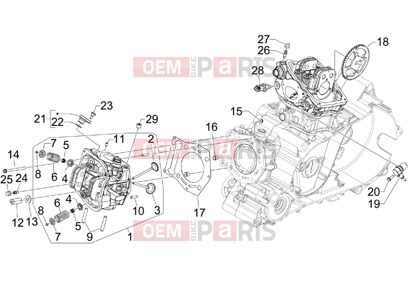 APRILIA SRV 850 Engine » Head unit - Valve