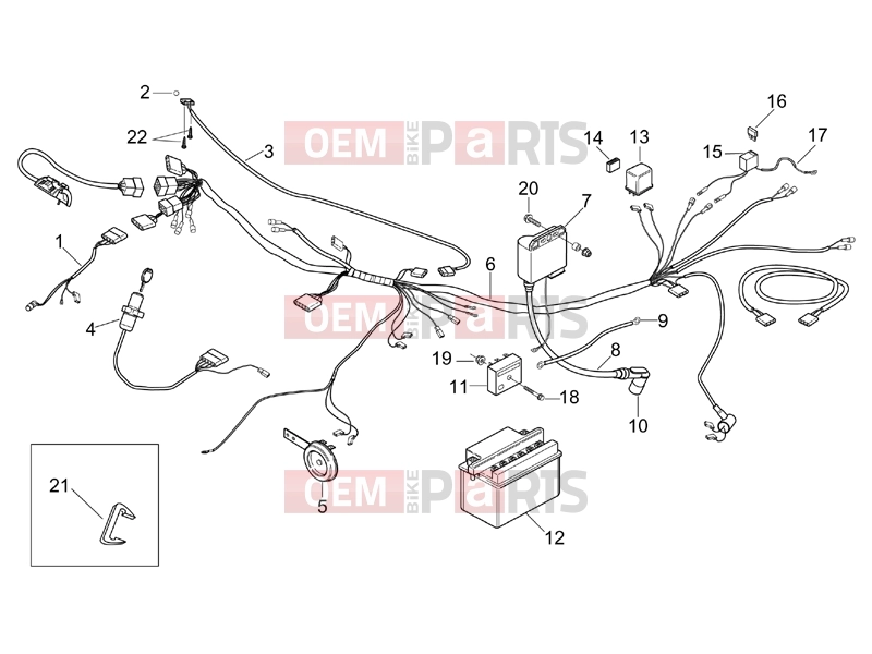 APRILIA MX 50 FRAME » Electrical system