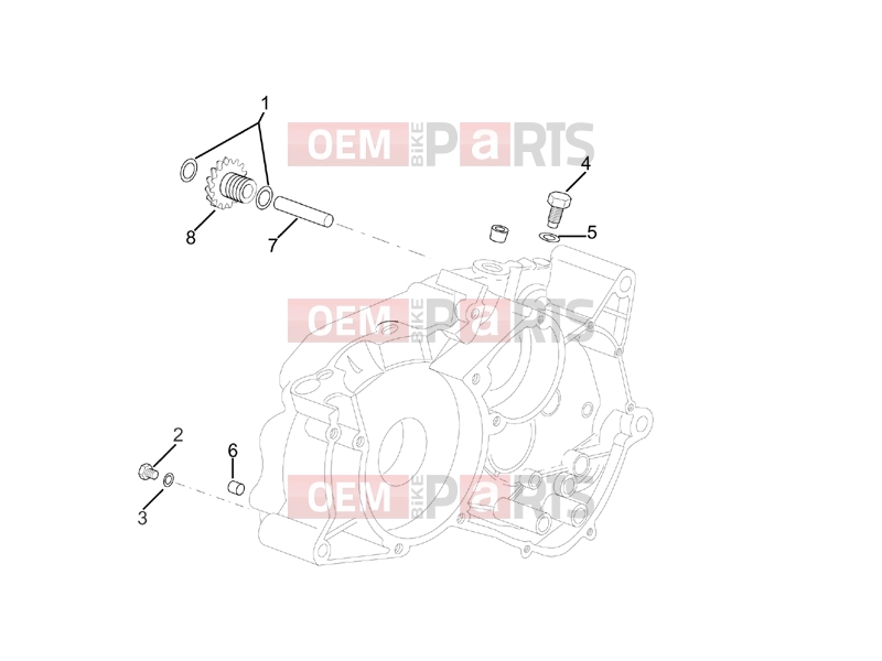 APRILIA MX 50 ENGINE » Right crankcase