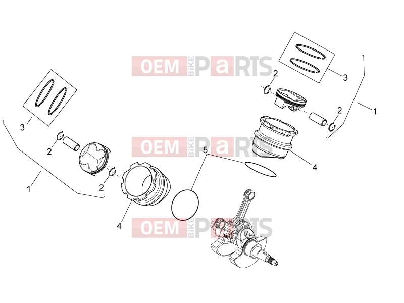 APRILIA MXV 450 Cross ENGINE » Cylinder with piston