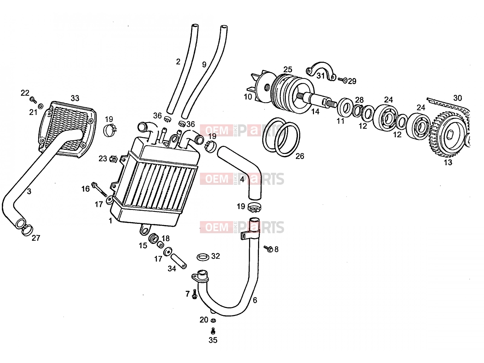 derbi Atlantis 50 2T LC Tables » Cooling system