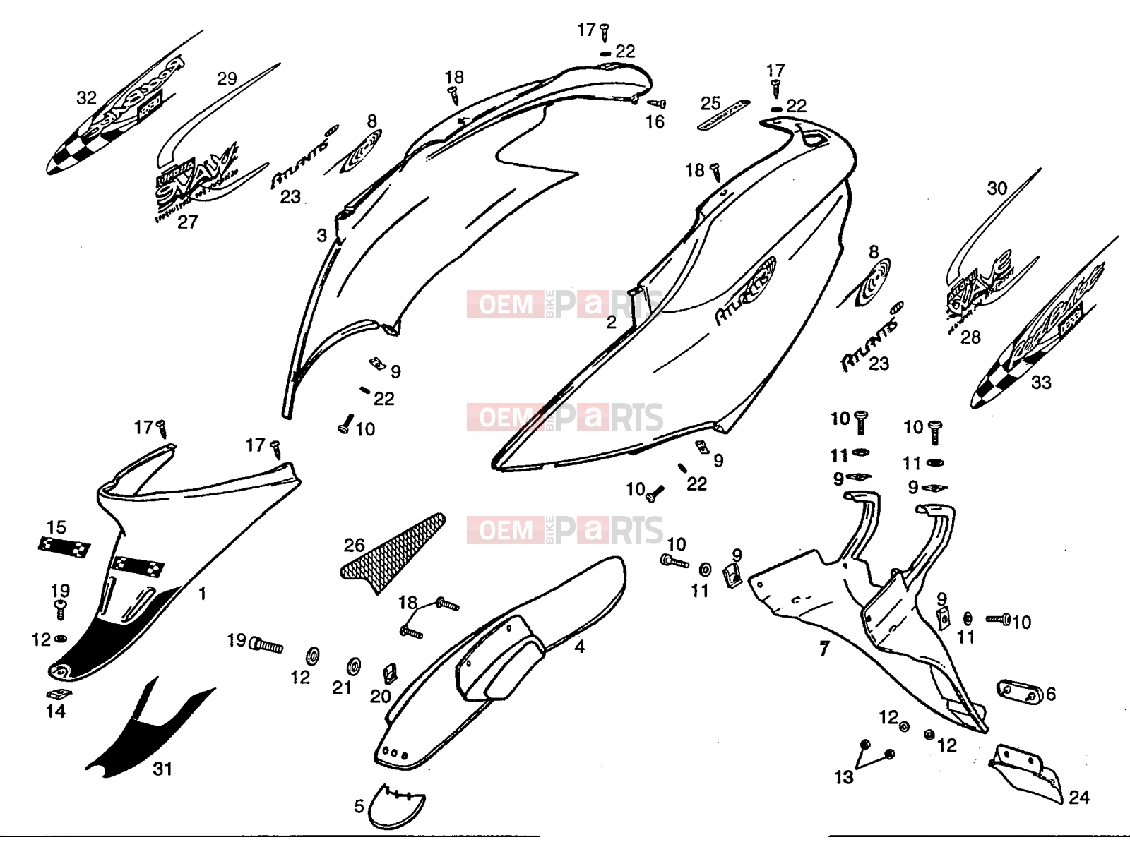 derbi Atlantis 50 2T LC Tables » Frame