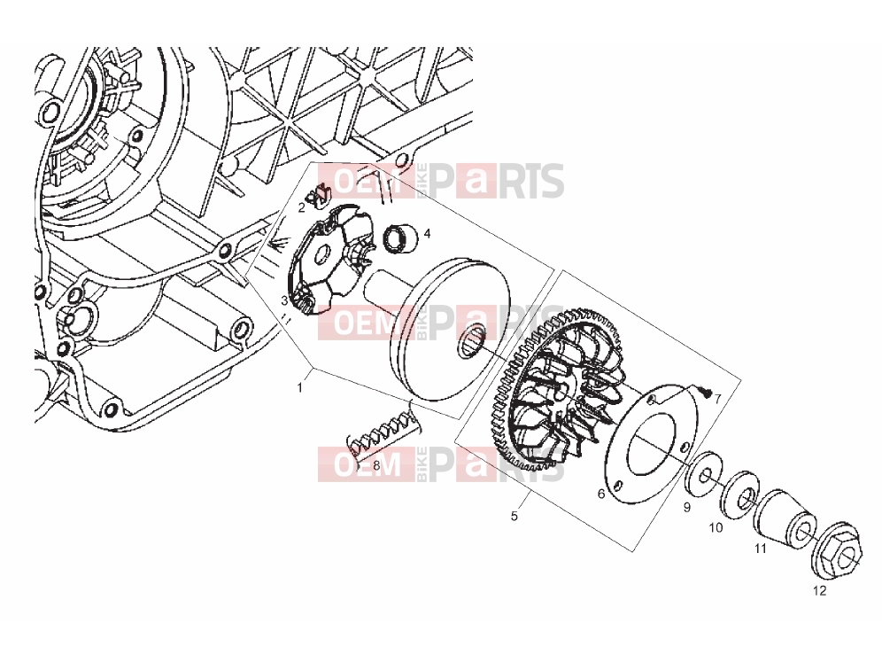derbi Boulevard 125 4T Tables » Variator