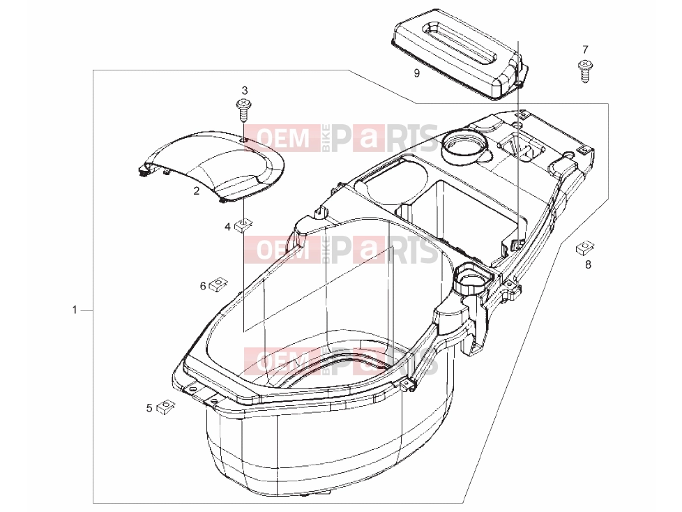 derbi Boulevard 50 2T Tables » Saddle compartment