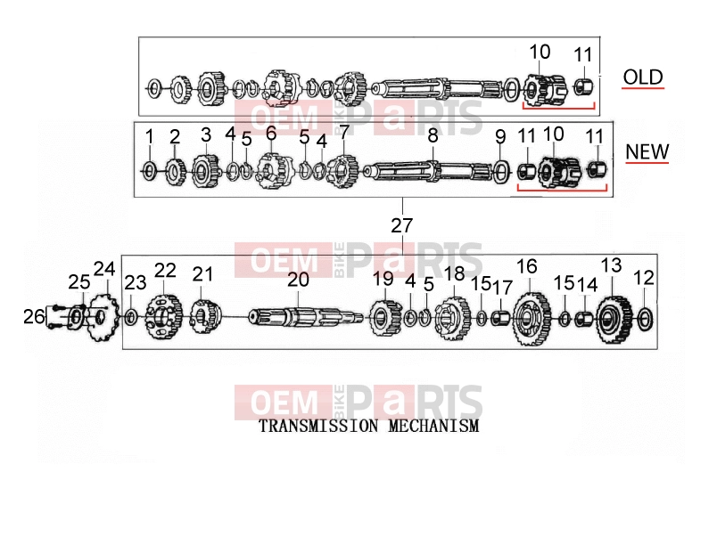 derbi ETX 150 Engine » GEARSHIFT MECHANISM