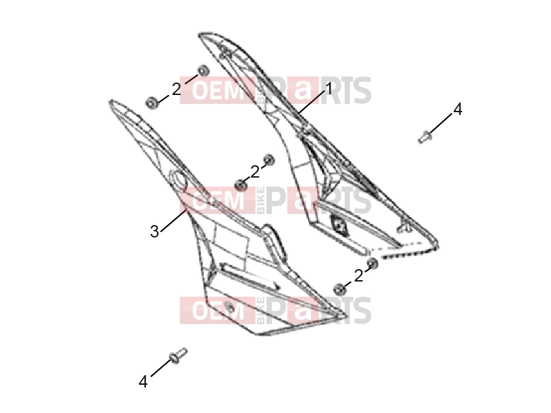 derbi ETX 150 Frame » Side cover