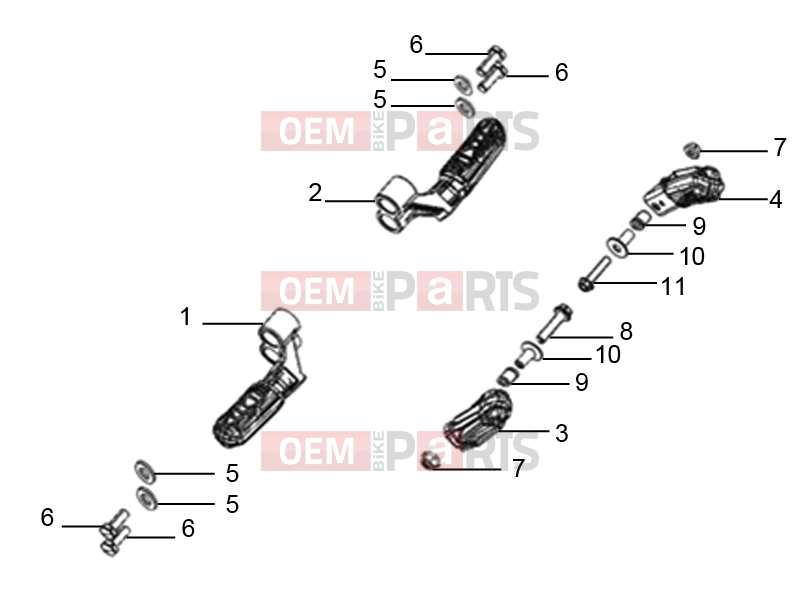 derbi ETX 150 Frame » Footrest