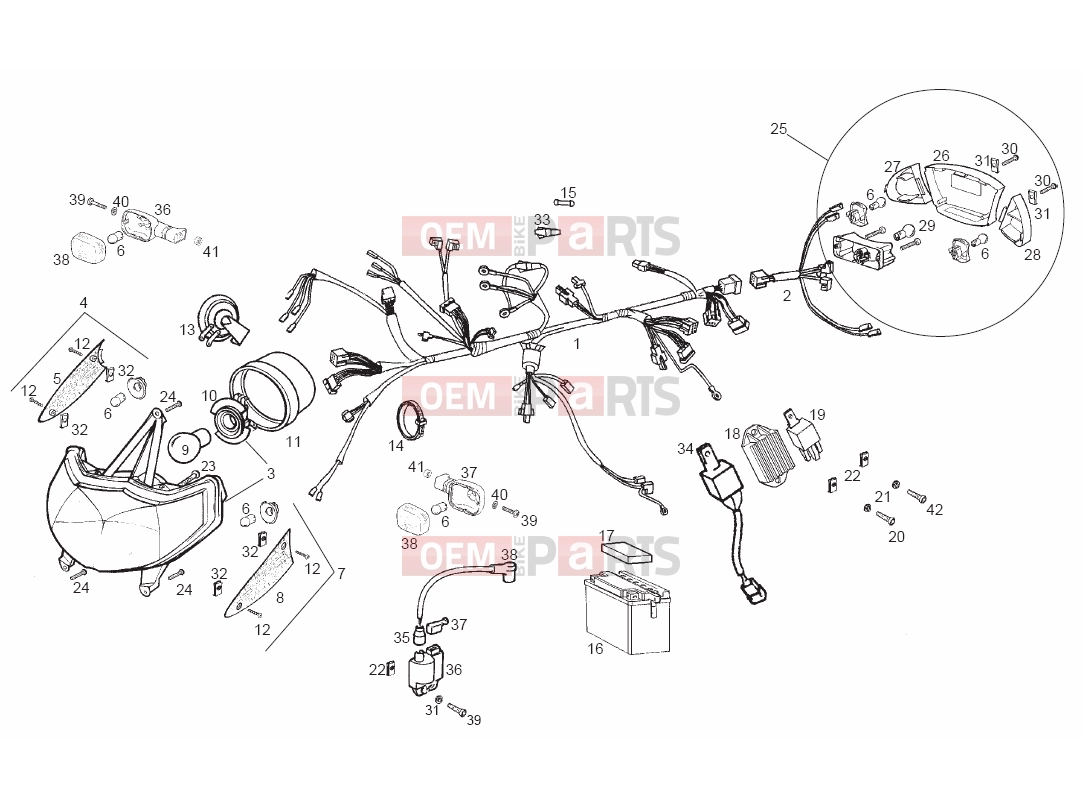 derbi GP 50 Tables » Electrical system