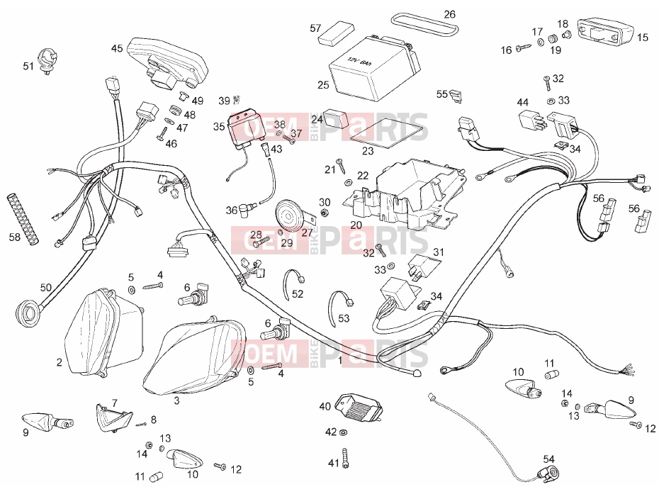 derbi GPR 50 2T Tables » Electrical system
