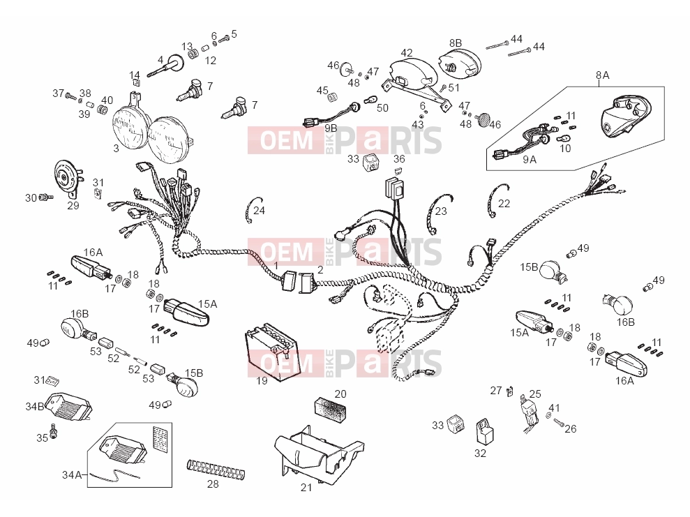 derbi GPR 50 NUDE Tables » Electrical system
