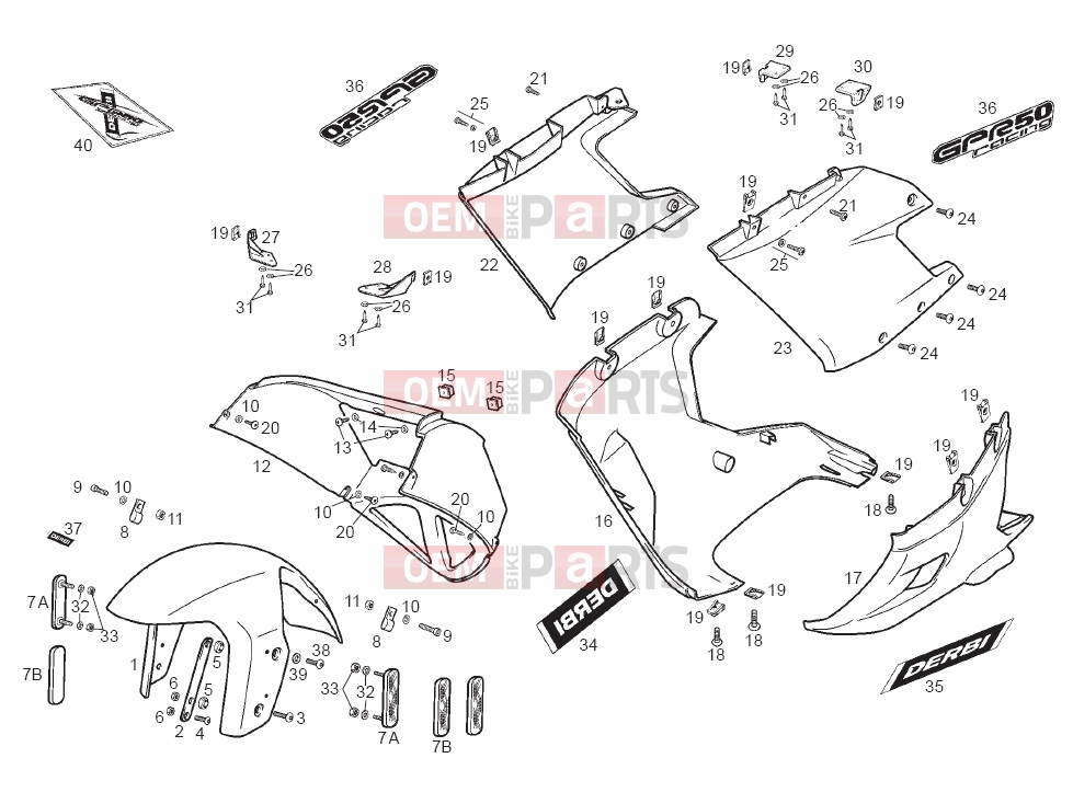 derbi GPR 50 Racing Tables » Frame