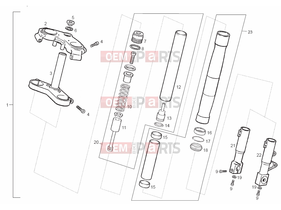 derbi GPR 50 Replica Racing Tables » Front fork