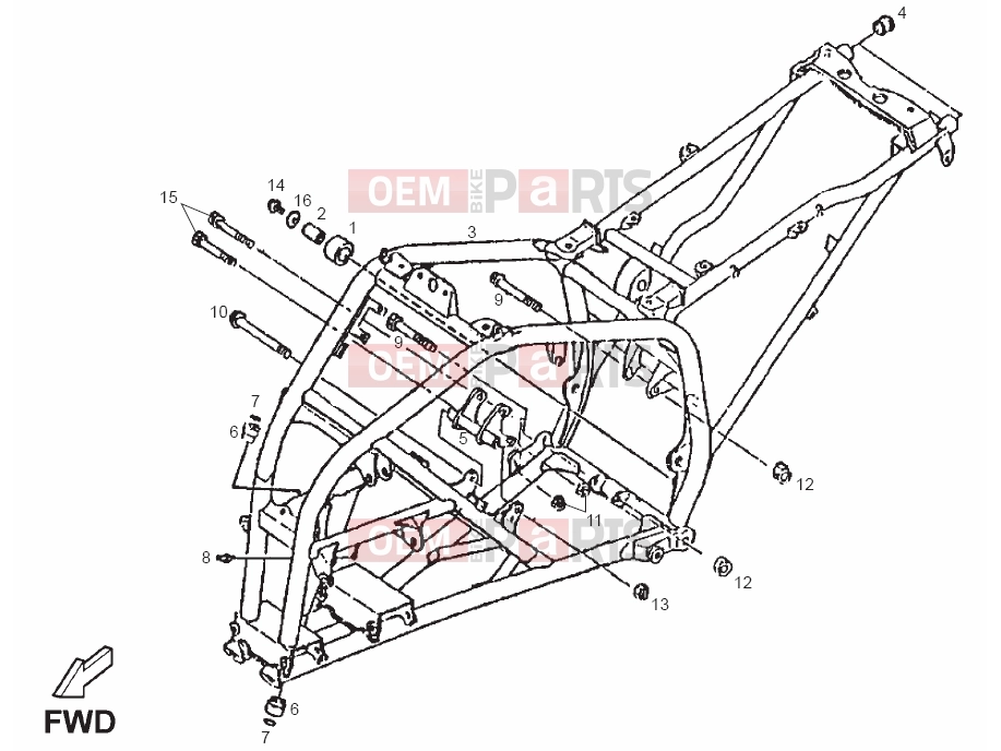 derbi QUAD DXR 200 Tables » Frame