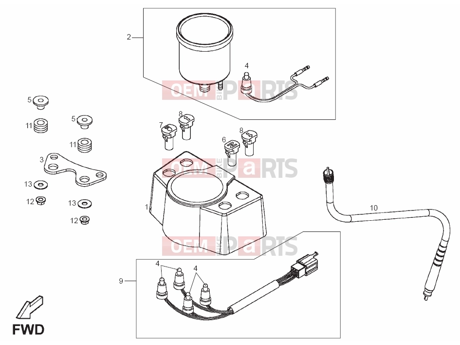 derbi QUAD DXR 200 Tables » Instruments