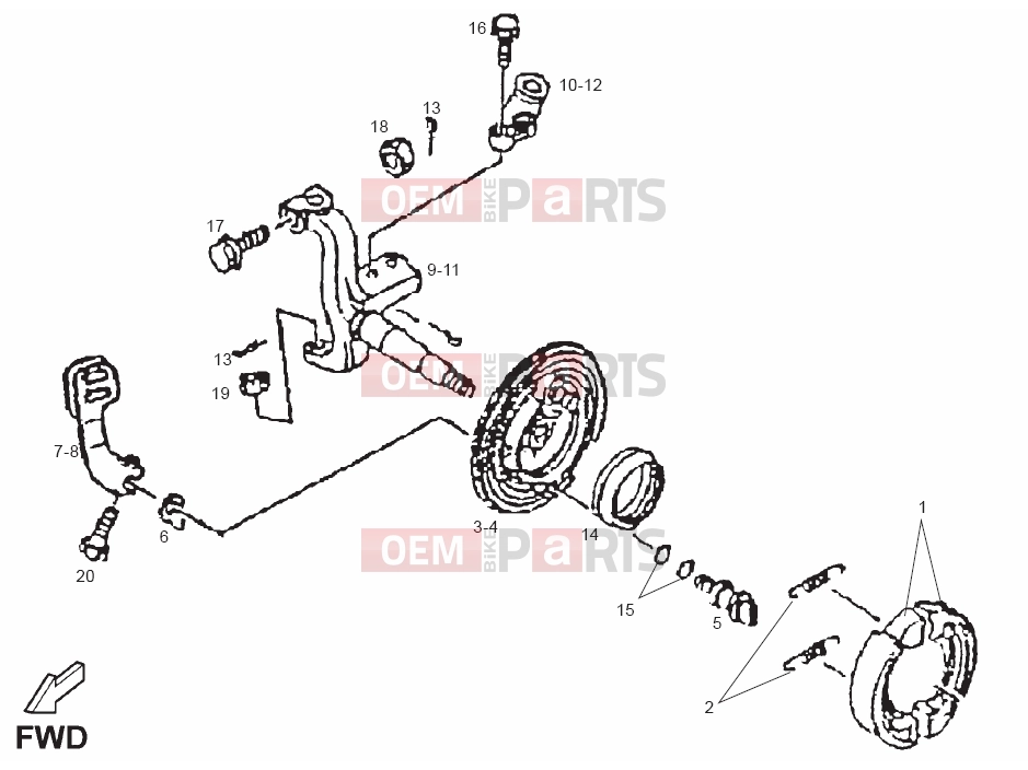 derbi QUAD DXR 250 Tables » Guide roller