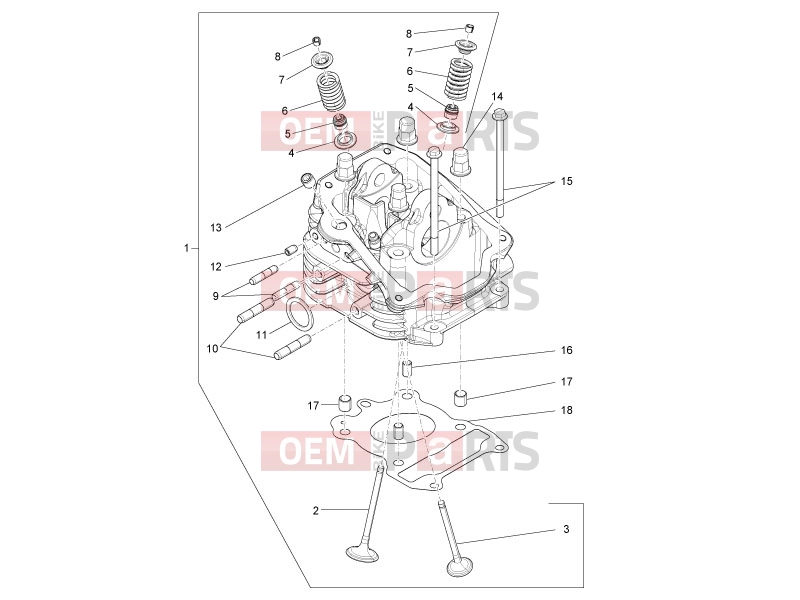 derbi Sonar 125 Engine » Head unit - Valve