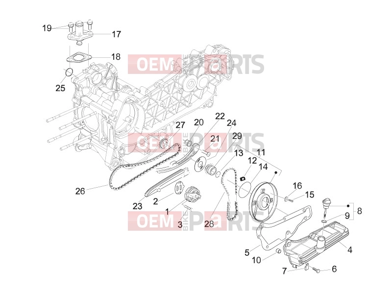 derbi Sonar 150 Engine » Oil pump