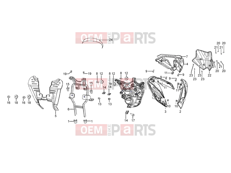 derbi STX 150 Frame » Ffront Lamp cover