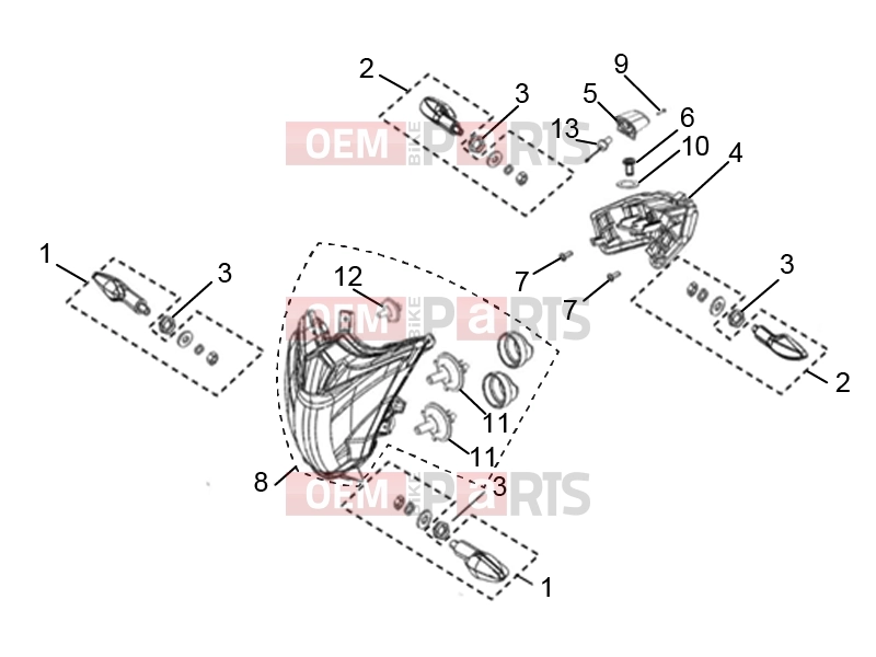 derbi STX 150 Frame » Lamps
