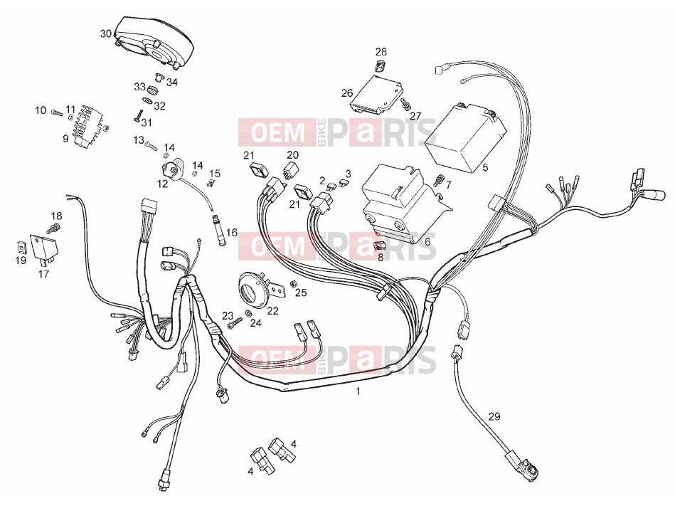 derbi Terra 125 Tables » Electrical system