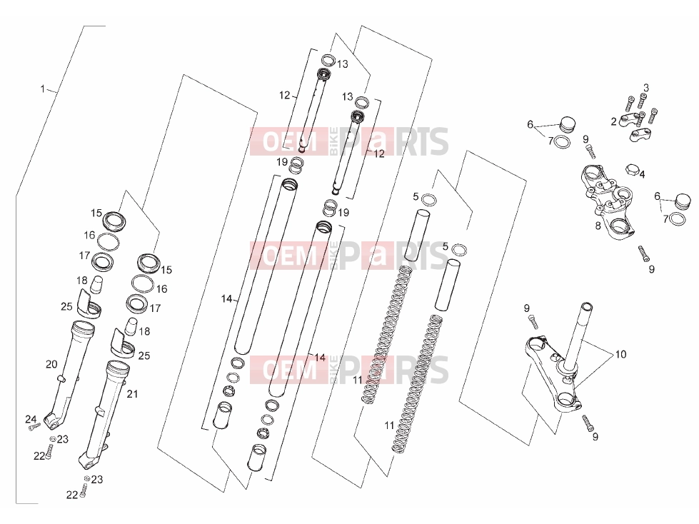 derbi Terra 125 Adventure Tables » Front fork