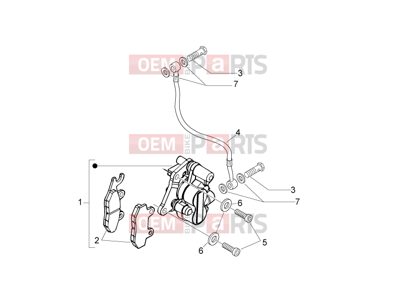 derbi Variant Sport 50 FRAME » Front caliper I